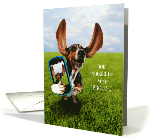 Sports Captain Proud of Your-selfie Basset Hound Cellphone Humor card