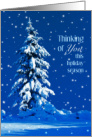 First Christmas Alone Loss of a Love One Winter Snowscape Thinking of You card