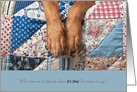 Dog Paws Sympathy Who are We to Decide Put to Sleep card