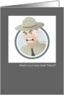 Tough Basic Training Drill Instructor Shouting New Best Friend card