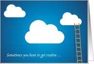 Get Creative Clouds and Ladder Get to the Top encouragement card