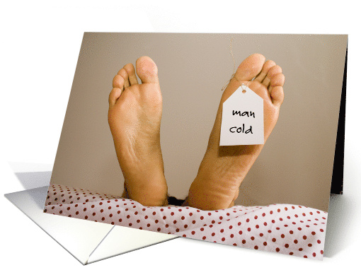 Man Cold Toe Tag Corpse Humor Fatal Humor card (1406892)