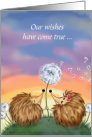 National Hedgehog Day Wishes Come True on a Dandelion card