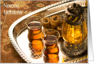 Golden Tea Persian New Year Norooz Mobarak card