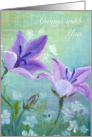 Always with You Purple Flowers Wedding Anniversary Wishes from Departed card