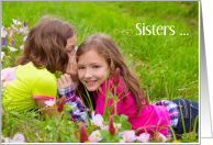 Sisters are the Best Secret Keepers Thank you Little Girls Grass card