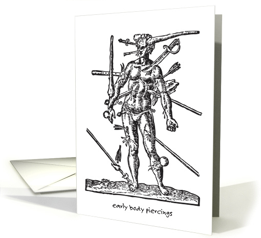 International Body Piercing Day Early Signs Humor card (1439710)