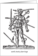 International Body Piercing Day Early Signs Humor card