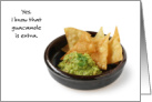 Guacamole is Extra, Special September 16 National Guacamole Day card