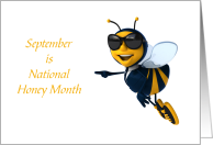 September National Honey Month Tuxedo Bee celebrates Natural Wonder card
