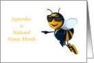 September National Honey Month Tuxedo Bee celebrates Natural Wonder card