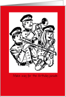 76th Birthday Parade Marching Band 76 Trombones Fanfare card