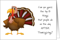 National Flossing Day Turkey Quiz Things the Day after Thanksgiving card