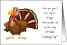 National Flossing Day Turkey Quiz Things the Day after Thanksgiving card