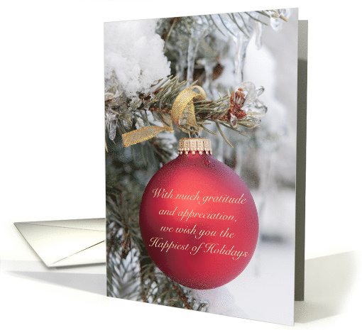 Red Christmas Ornament Happiest of Holidays with... (1459650)