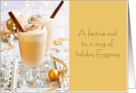 Get in the Holiday Spirit with Festive Nod to Mug of Eggnog Day December 24 card