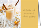 Get in the Holiday Spirit with Festive Nod to Mug of Eggnog Day December 24 card