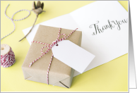 Thank You for your Order Brown Paper Wrapped Box Red String card