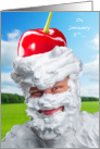 National Whipped Cream Day Covered Head to Toe Cherry on Top January 5th card