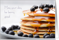Blueberry Pancake Day Berry Good Day January 28 card