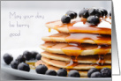 Blueberry Pancake Day Berry Good Day January 28 card