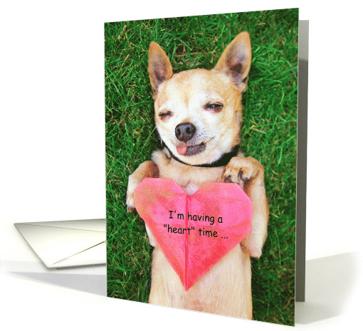 From Chihuahua Heart Time Missing Valentine away at College card