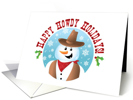 Cowboy Snowman Happy Howdy Holidays card (1498168)