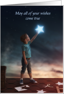 Birthday Little Boy Astronomer Stellar Eyes on the Stars card