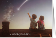 Anniversary Rooftop Young Love Wishe Upon a Falling Star You Came True card