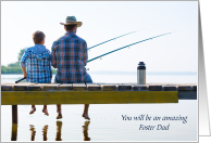 Congratulations Foster Dad Fishing Adventure Man Foster Son card