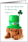 Humiliating St. Patrick’s Day Golden Begs College Student for Help card