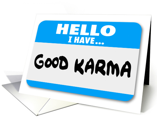 Good Karma Kismet Hello Tag Engagement Congratulations card (1567472)