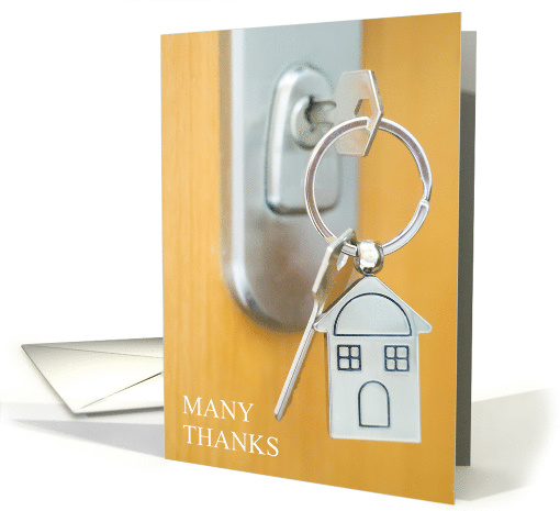 Thank You Yellow Door House Key Real Estate Open House card (1575404)