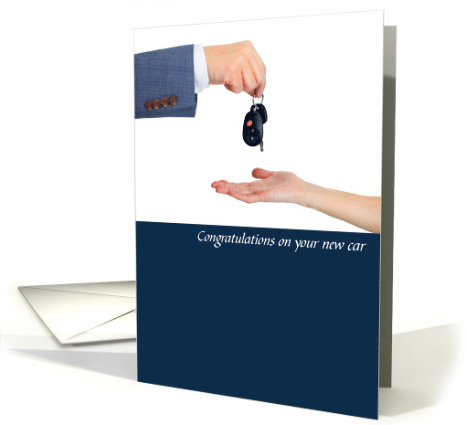Handing Over Keys to your New Car Congratulations card (1584628)