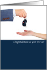 Handing Over Keys to your New Car Congratulations card