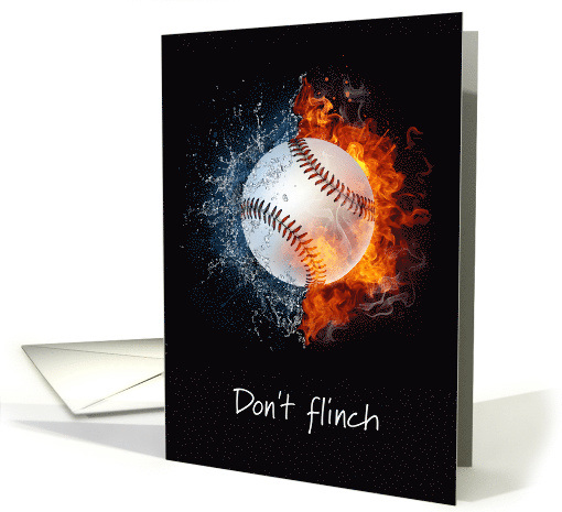 Baseball Fire Ice Don't Flich E-40 Rapper Focus Encouragement card