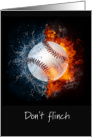 Baseball Fire Ice Don’t Flich E-40 Rapper Focus Encouragement card
