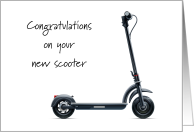 Push Scooter Congratulations Two Wheel Commuter card