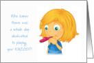 Kazoo Day Who Knew Girl Humming in a Kazoo card