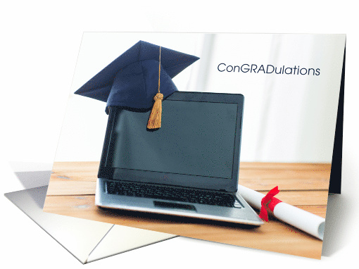 Virtual Graduation Ceremony Congratulations Laptop Cap &... (1611814)