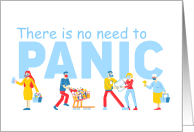No Need to Panic Grocery Shopping Hoarder Happy Hour Cheers Humor card