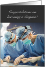 Female Surgeon Graduation Residency Graduation Congratulations card