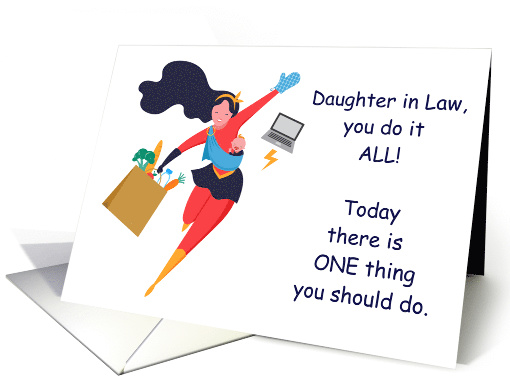 Super Hero Daughter in Law Do it All Happy Birthday card (1634734)
