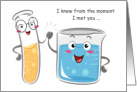 Chemistry Beaker & Test Tube Romance Anniversary card