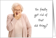 Hysterectomy Good Riddance Uterus Old Thing Slow us Down Get Well Humor card