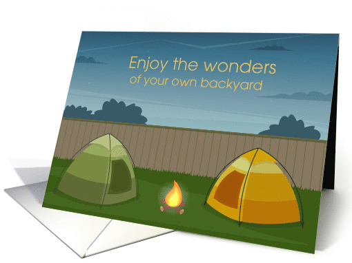 Backyard Camping Staycation Happy Camper Good Time card (1638218)