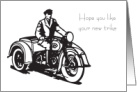 Congratulations Trike Three-Wheel Motorcycle Vintage Come a Long Way card