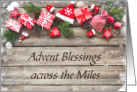 Wood and Greenery Advent Blesings Across the Miles card