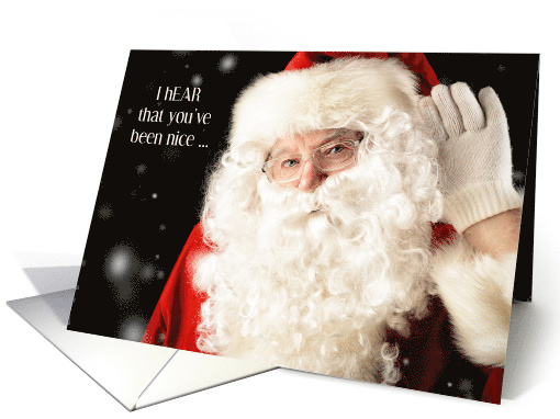 ENT MD Santa Earn Nose Throat Christmas Pun Happy Holidays card