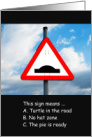 Get Well Speed Bump Sign Injury Humor card